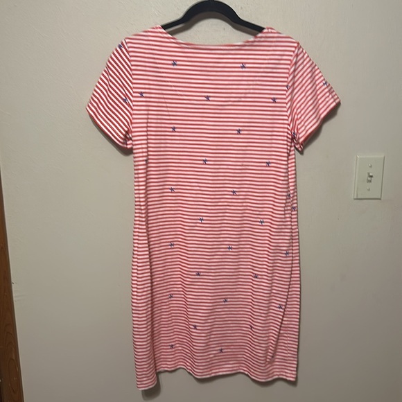 Joules Striped‎ Star Embroidered Dress Size 10 - Picture 5 of 6